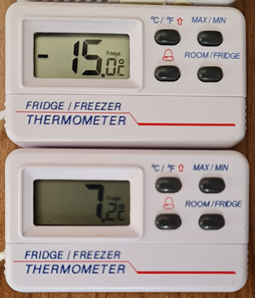 Fridge-Freezer temperatures with good LPG